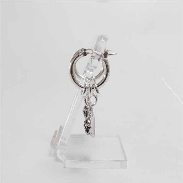 【GODSIZE ゴッドサイズ】 THIN HOOP with OVAL & HEART/1.8mm