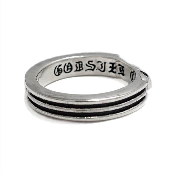 【GODSIZE ゴッドサイズ】GS-215r CROW RING クロウリング