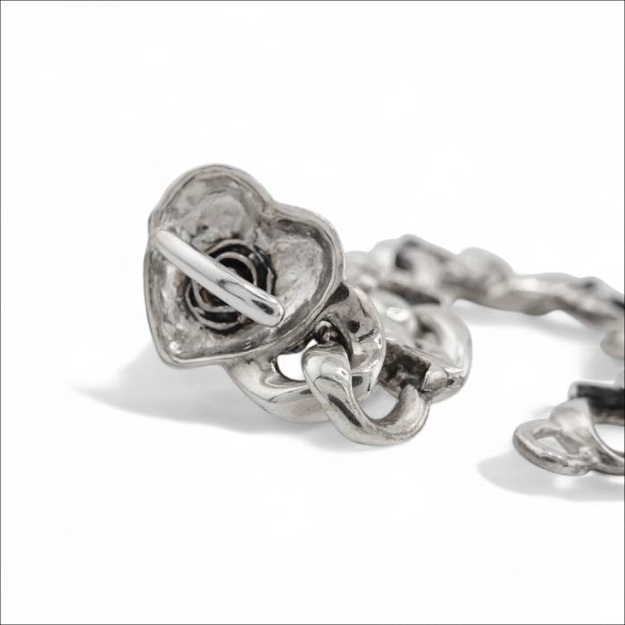 【GODSIZE ゴッドサイズ】GS-BCB-02 #1CHAIN BRACELET [BUTTERFLY] / Combination HEART CLASP バタフライチェーンブレスレット ハート クラスプ
