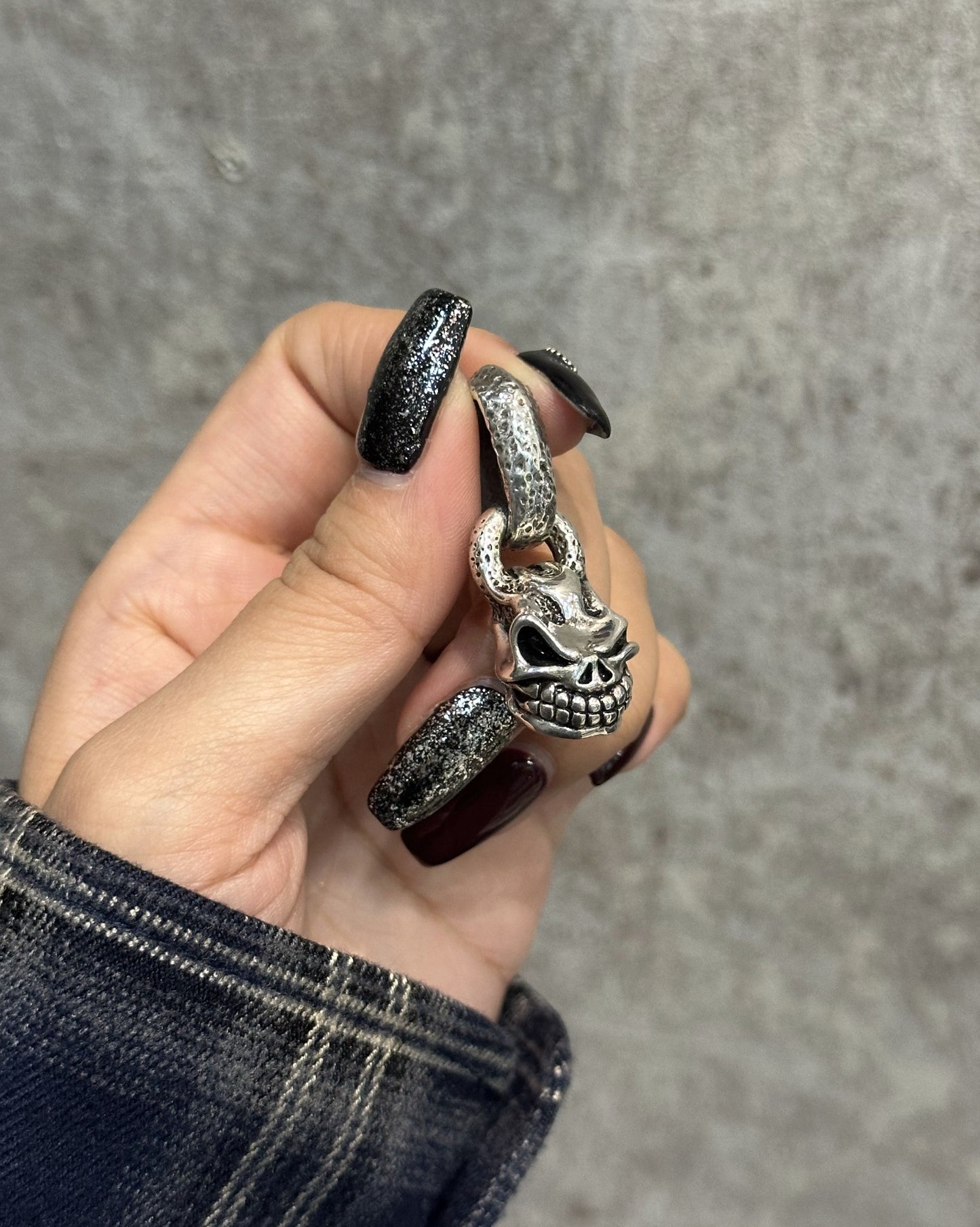 【STARLINGEAR スターリンギア】STP004-Flame マイクロスカルフレームペンダント