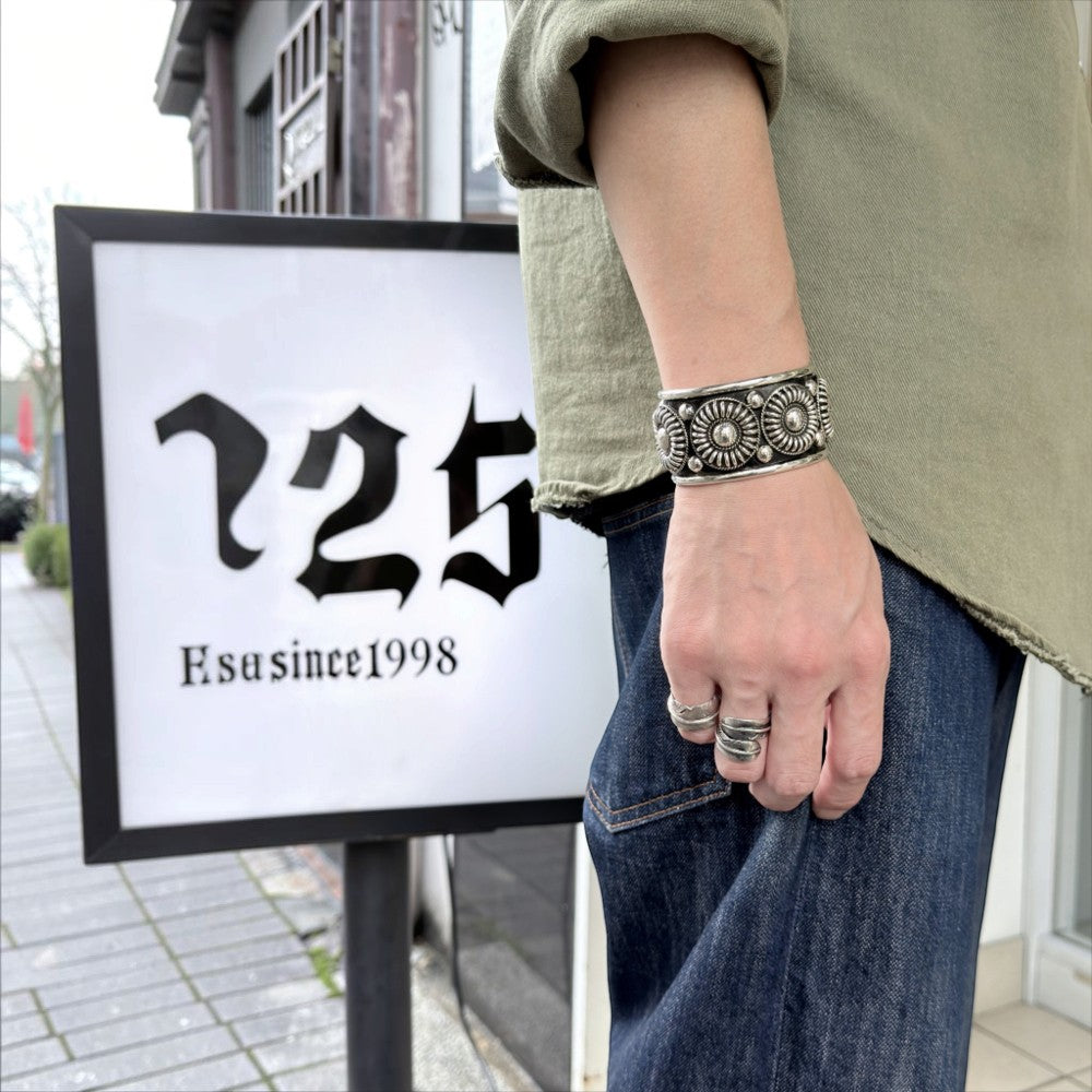 【NAVAJO INDIAN JEWELRY】Silver Bangle -JX123798