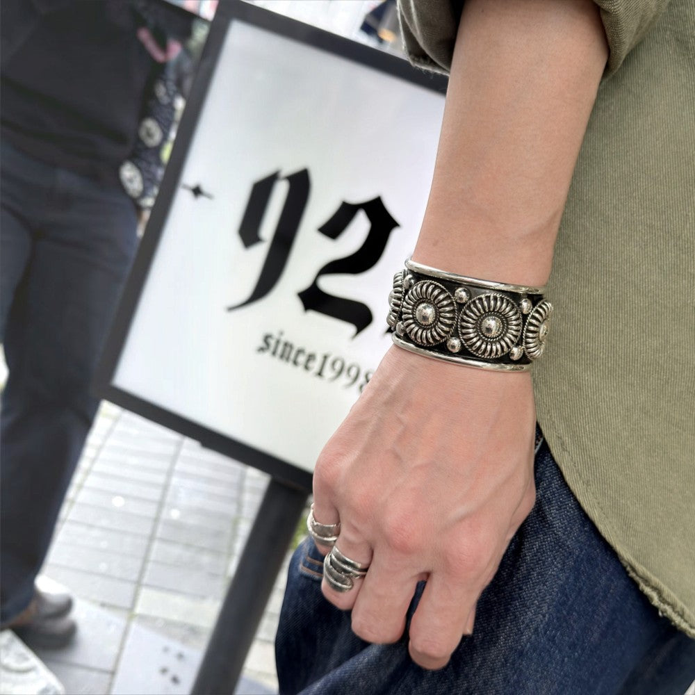 【NAVAJO INDIAN JEWELRY】Silver Bangle -JX123798