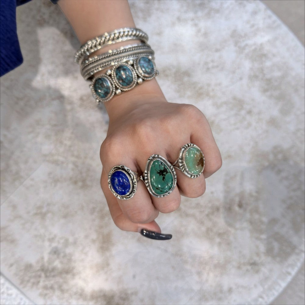 【NAVAJO INDIAN JEWELRY】Silver Ring - 02／13号