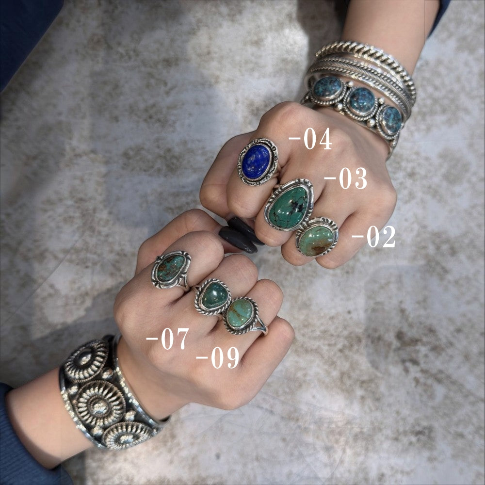【NAVAJO INDIAN JEWELRY】Silver Ring - 02／13号