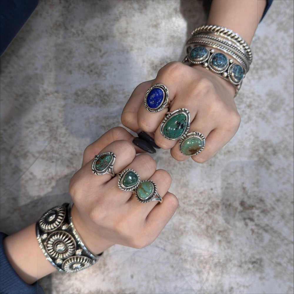 【NAVAJO INDIAN JEWELRY】Silver Ring - 02／13号