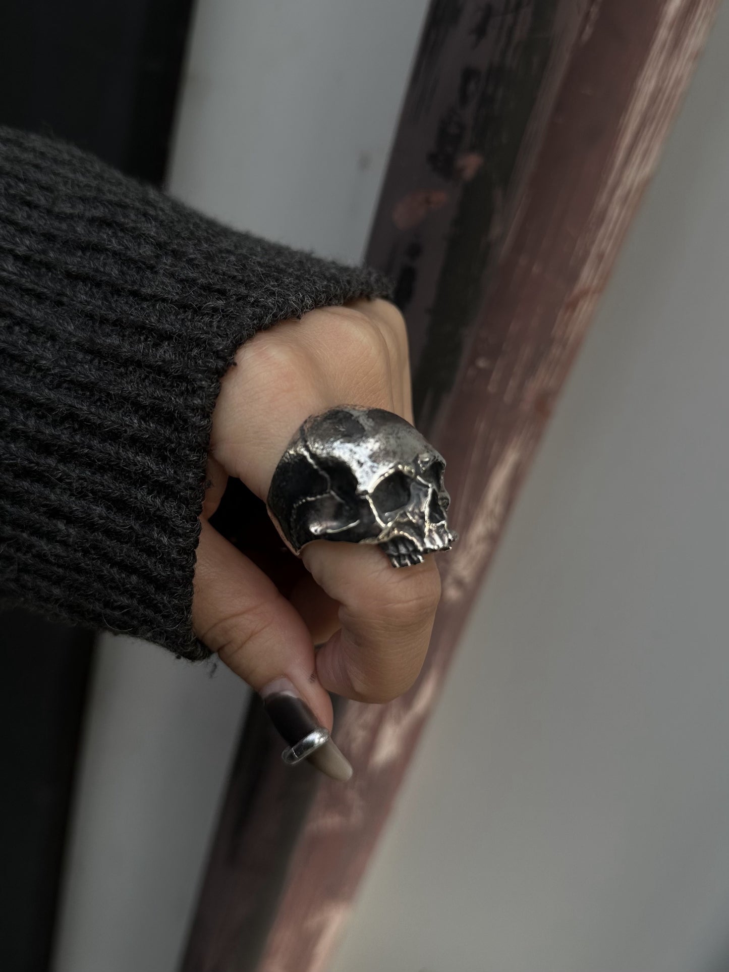 【CRAZY PIG DESIGNS クレイジーピッグデザインズ】NO.1025 XX OSSUARY SKULL RING