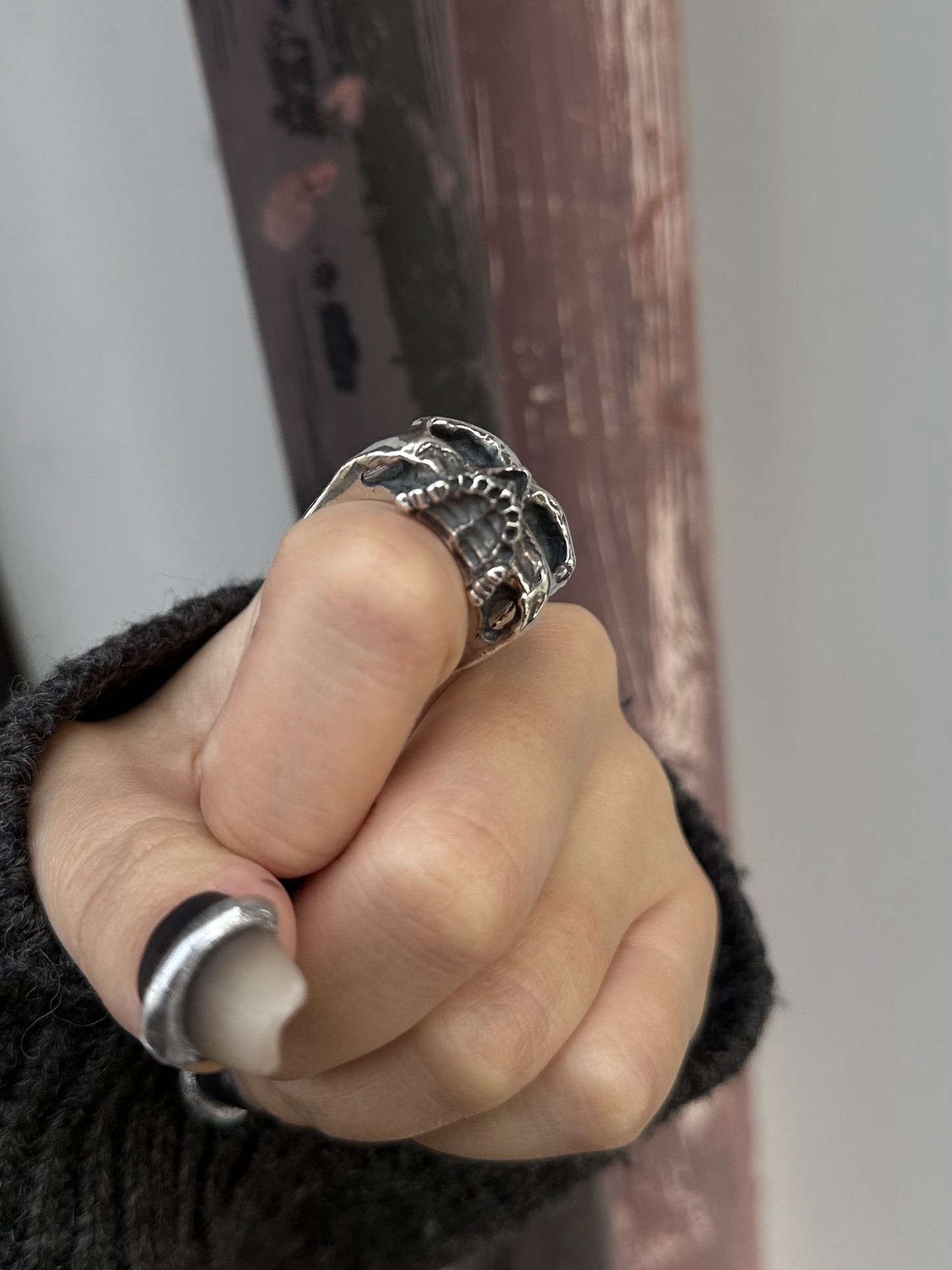 【CRAZY PIG DESIGNS クレイジーピッグデザインズ】NO.1025 XX OSSUARY SKULL RING