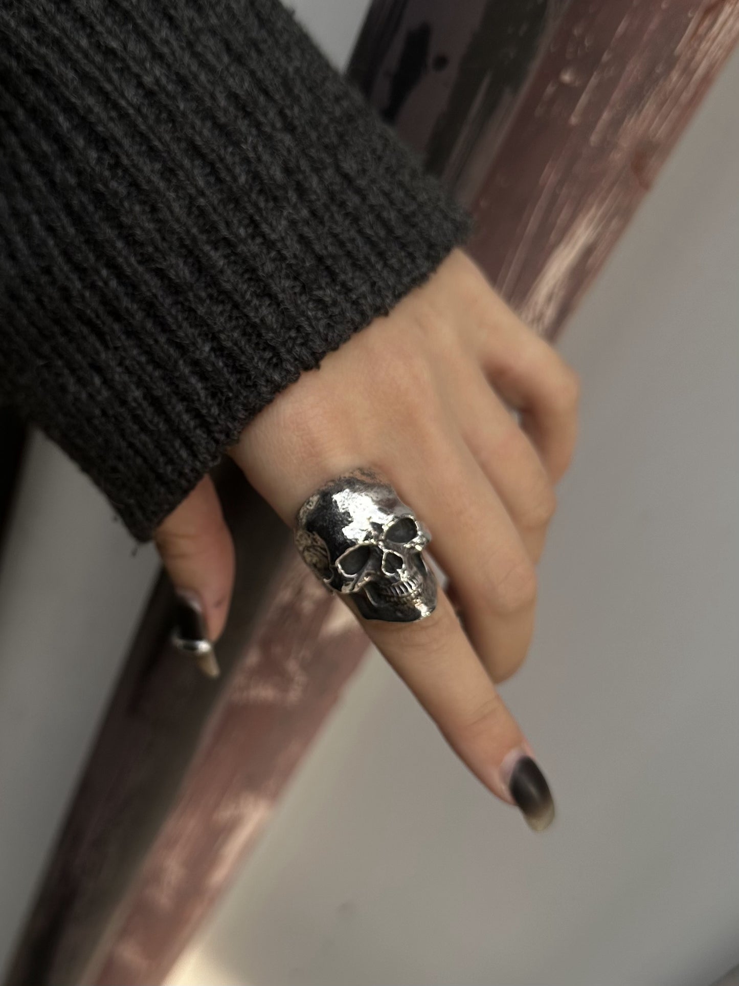【CRAZY PIG DESIGNS クレイジーピッグデザインズ】NO.989 LIVE SKULL RING