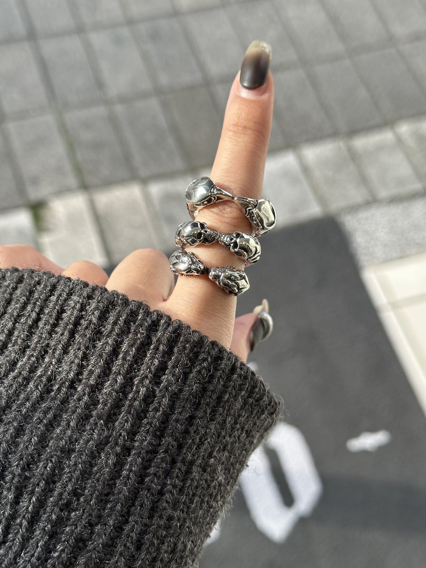 【CRAZY PIG DESIGNS クレイジーピッグデザインズ】NO.675 TWO TIGER HEADS RING