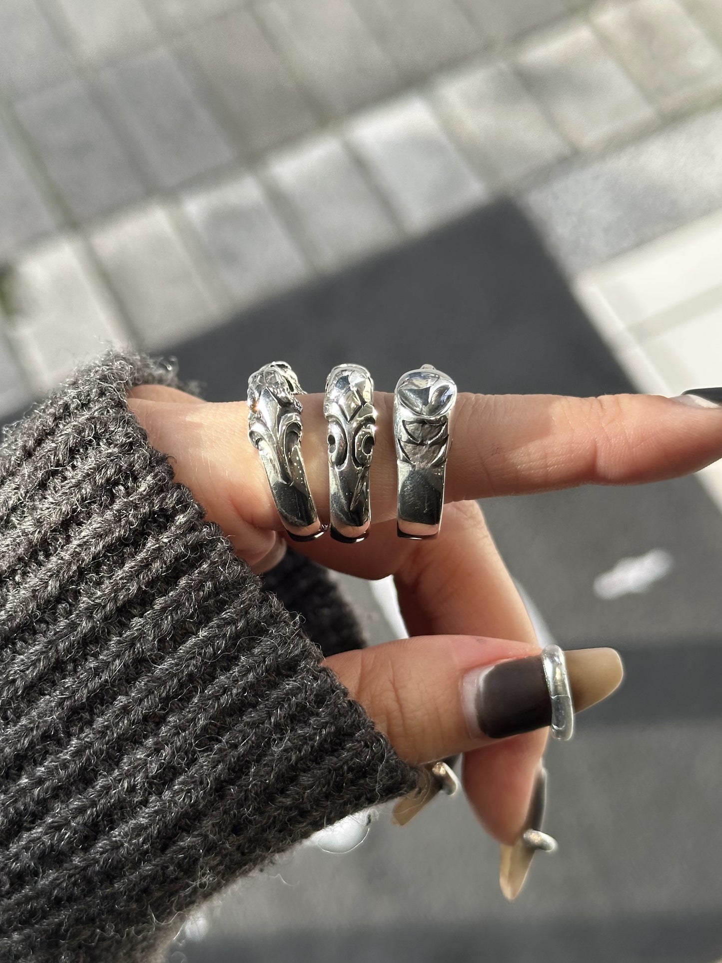 【CRAZY PIG DESIGNS クレイジーピッグデザインズ】NO.675 TWO TIGER HEADS RING