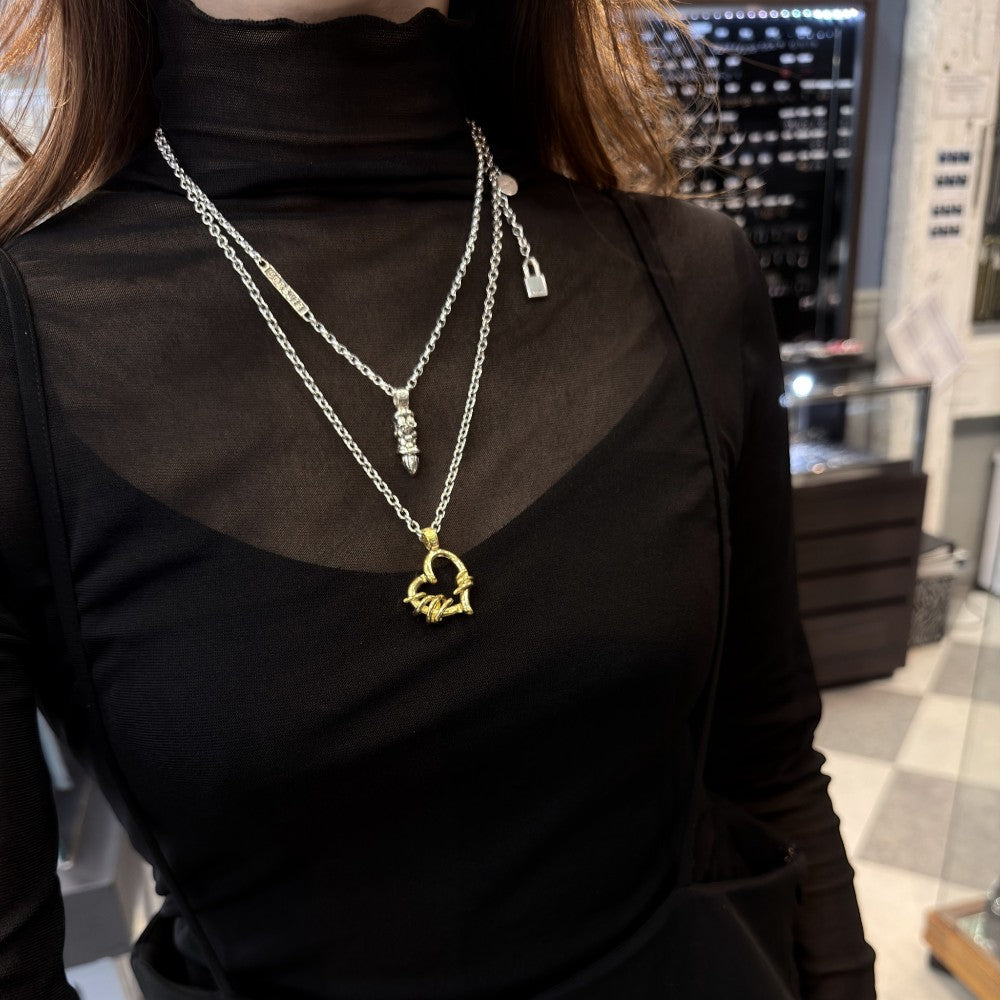2026AW先行予約【GODSIZE ゴッドサイズ】GS701PD DRAGON CLAW with HEART Pendant