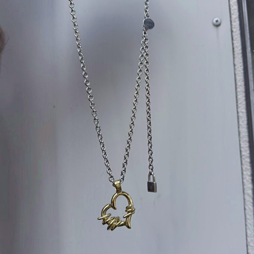 2026AW先行予約【GODSIZE ゴッドサイズ】 GS675PD BRASS THORNY HEART PENDANT/ 真鍮 ソーニーハートペンダント Medium