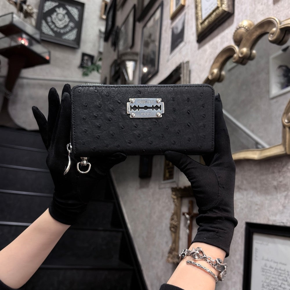 2026AW受注商品【GODSIZE ゴッドサイズ】GODSIZE OSTRICH LEATHER ROUND ZIP LONG WALLET / オーストリッチレザー ラウンドジップロングウォレット