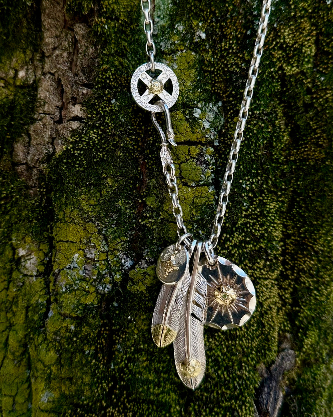 【FIRST ARROW’s ファーストアローズ】P-844 K18付 メディスンホイール（両面彫り）