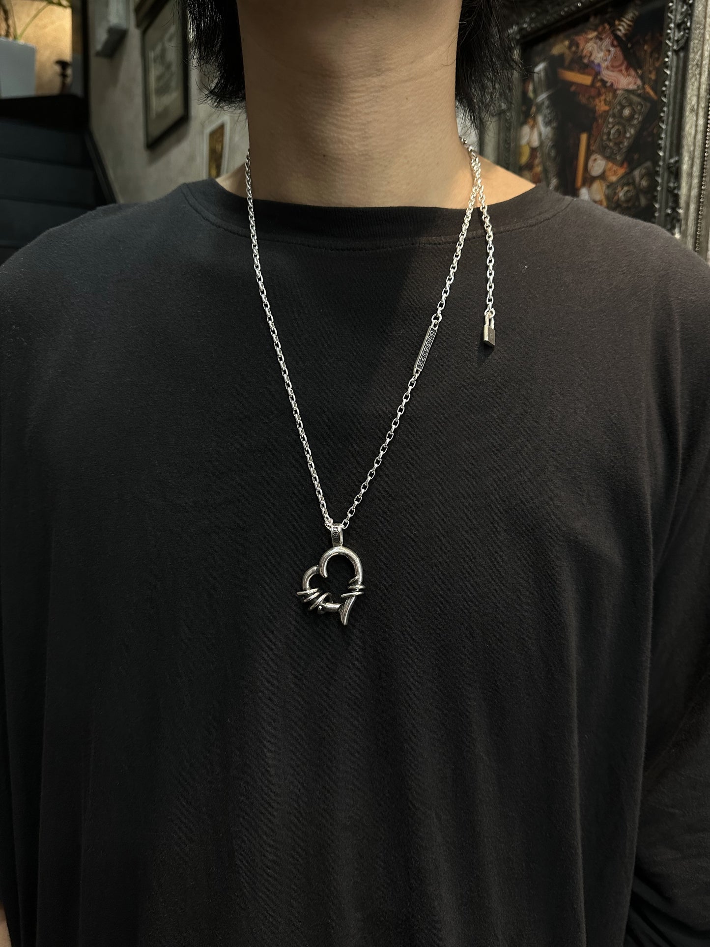 【GODSIZE ゴッドサイズ】 GS-675PD THORNY HEART PENDANT / ソーニーハートペンダント