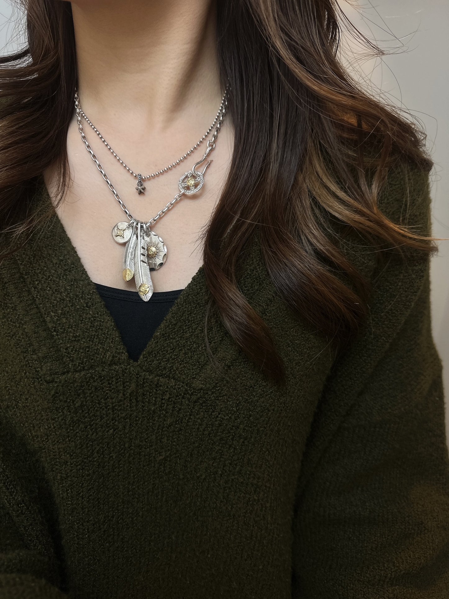 【FIRST ARROW’s ファーストアローズ】P-844 K18付 メディスンホイール（両面彫り）