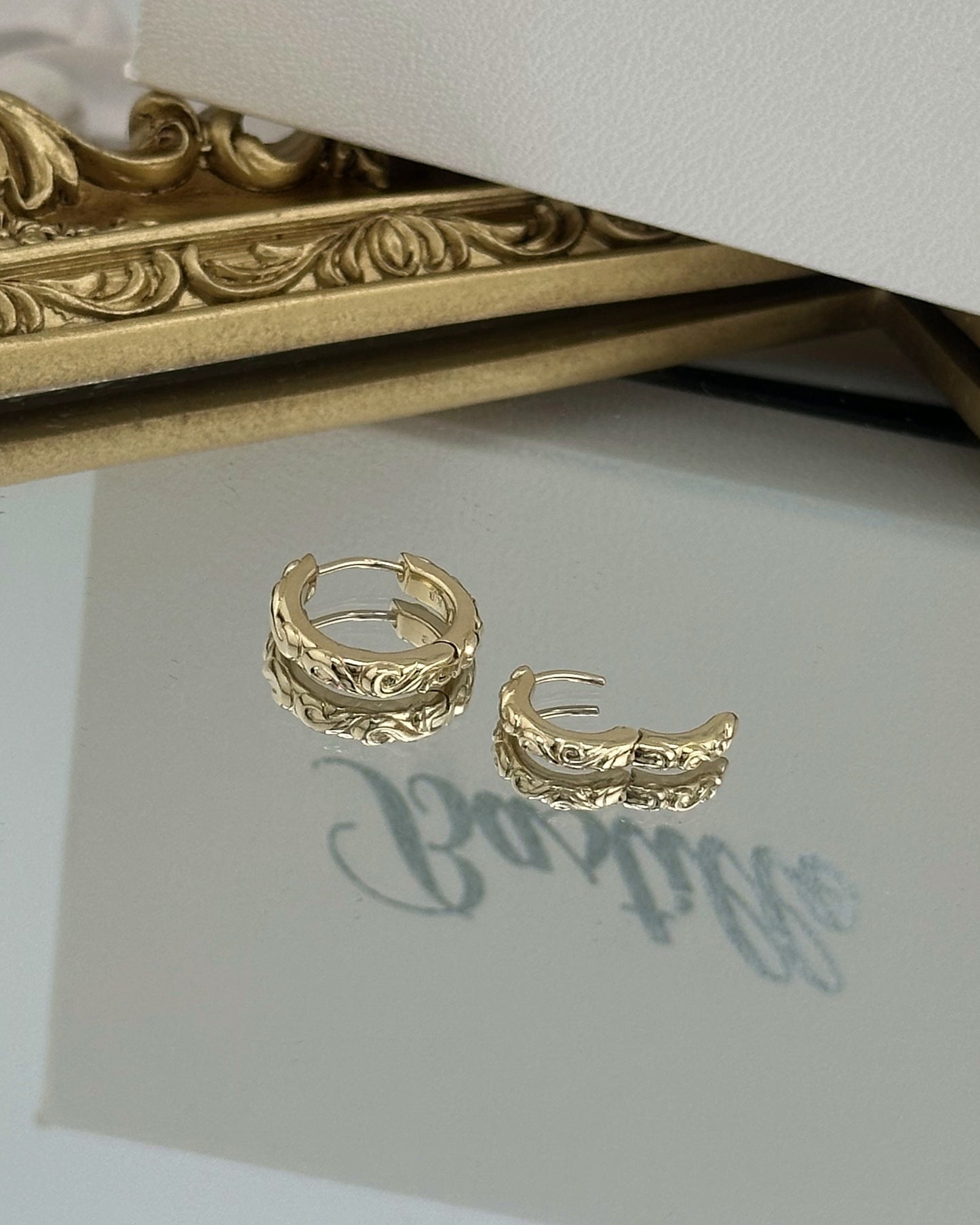 【Bastille バスティーユ】BHAE-034 : ambre ressort -K18YG：L アンバールソール ピアス