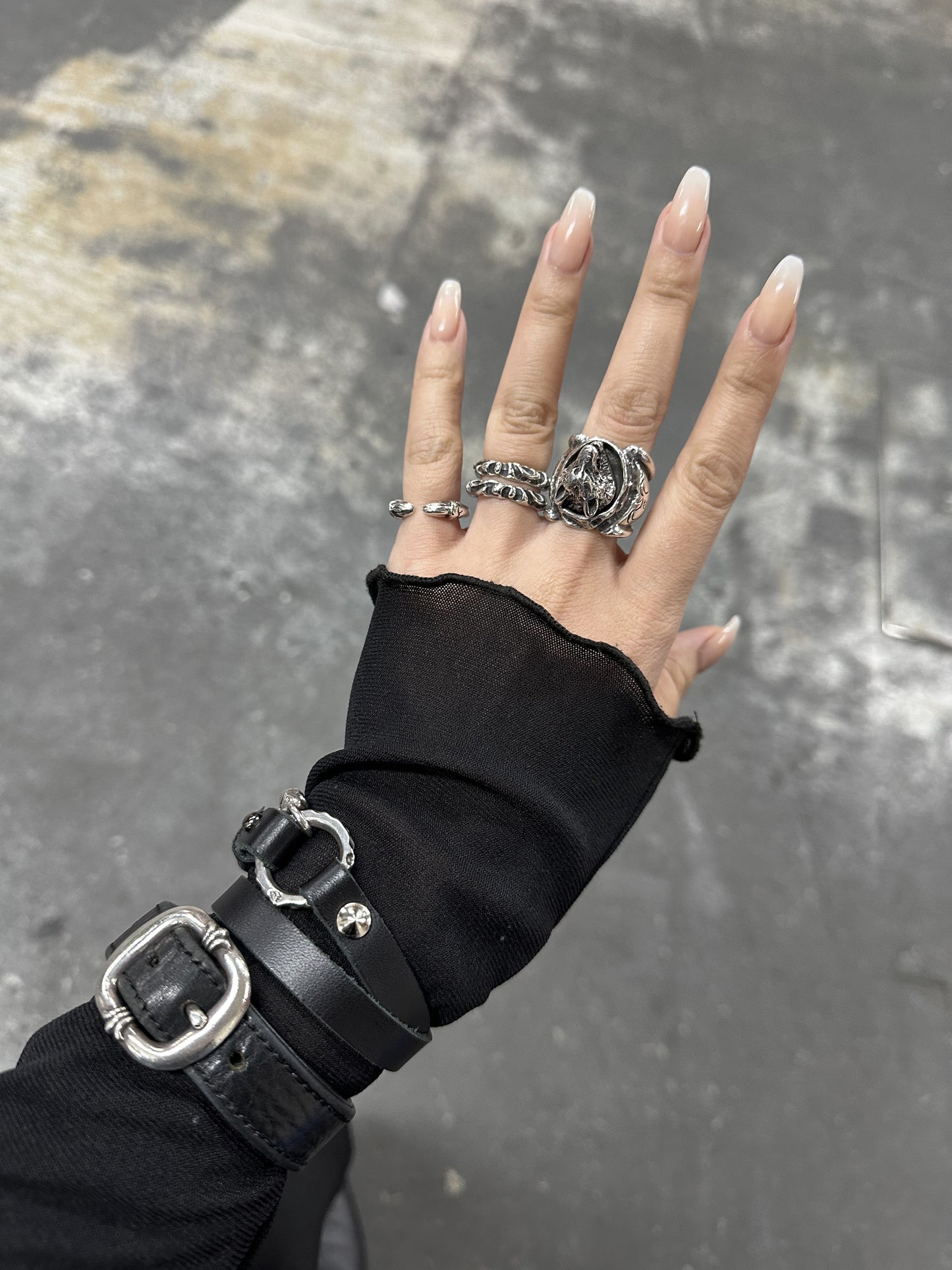 【GODSIZE ゴッドサイズ】GS-211R TWIN CLAW RING ツインクロウ リング