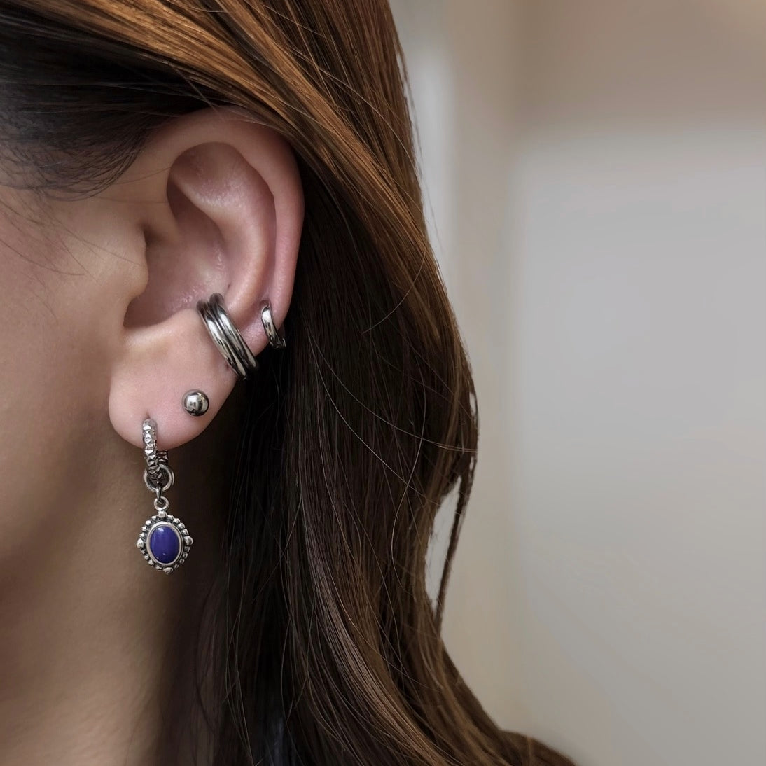 【GABLEO BRAGA/ガブレオ ブラガ】BE01007SS Jaggy Design Hoop Earring