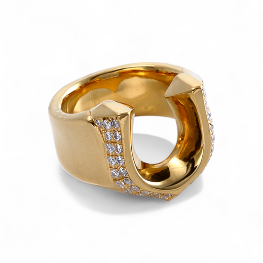 【King Limo キングリモ】KLR14GCZ：HIGH ROLLER RING-PAVE ハイローラーリング