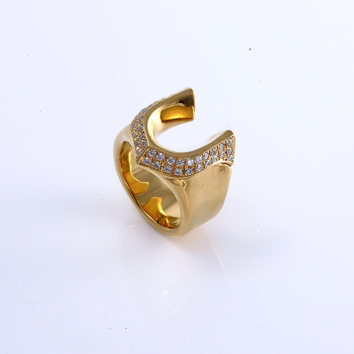 【King Limo キングリモ】KLR14GCZ：HIGH ROLLER RING-PAVE ハイローラーリング