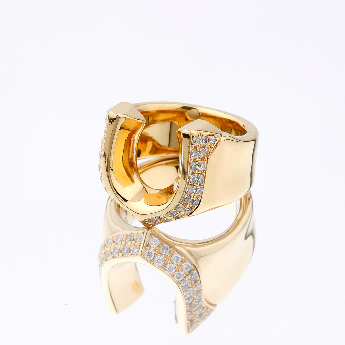 【King Limo キングリモ】KLR14GCZ：HIGH ROLLER RING-PAVE ハイローラーリング