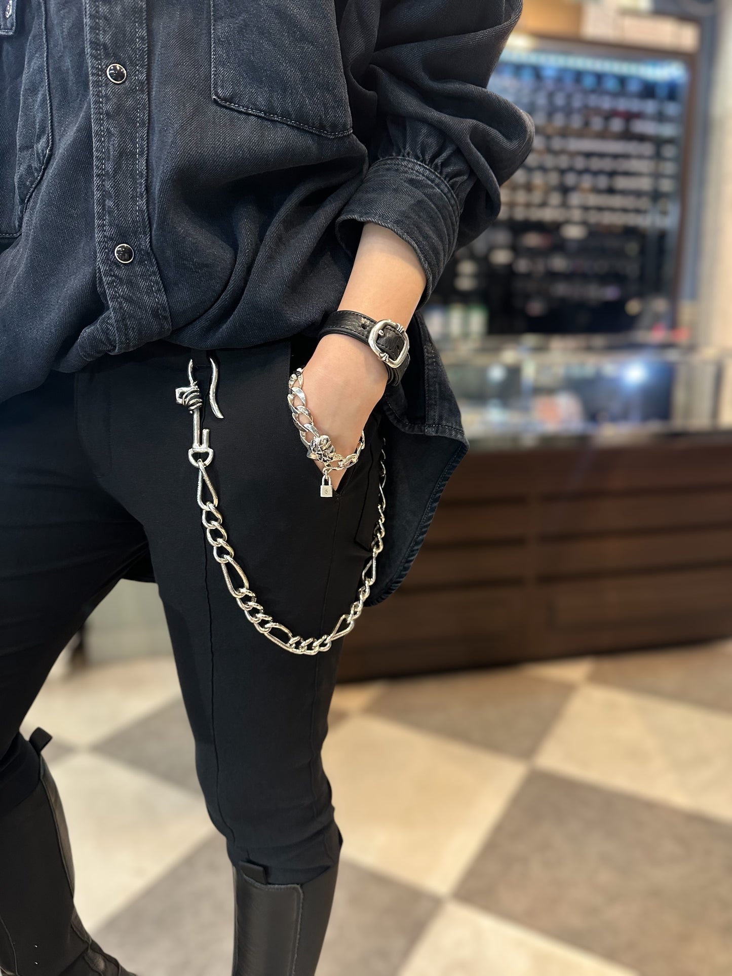 【GODSIZE ゴッドサイズ】FIGARO WALLET CHAIN / ゴッドサイズ フィガロ ウォレットチェーン