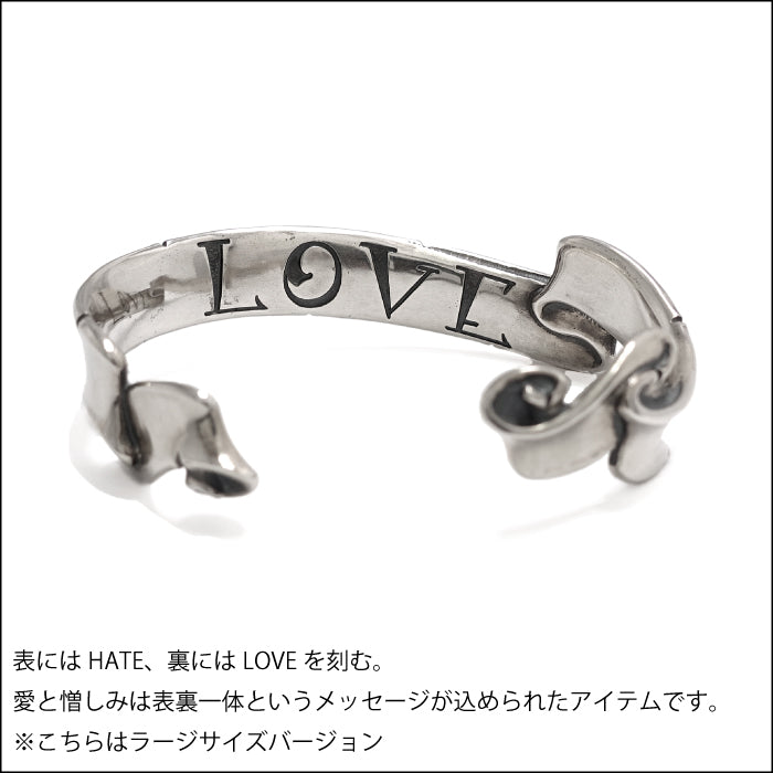 【Rat Race ラットレース】RMVG-1L Message On Ribbon Bangle HATE L