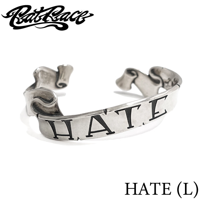 【Rat Race ラットレース】RMVG-1L Message On Ribbon Bangle HATE L