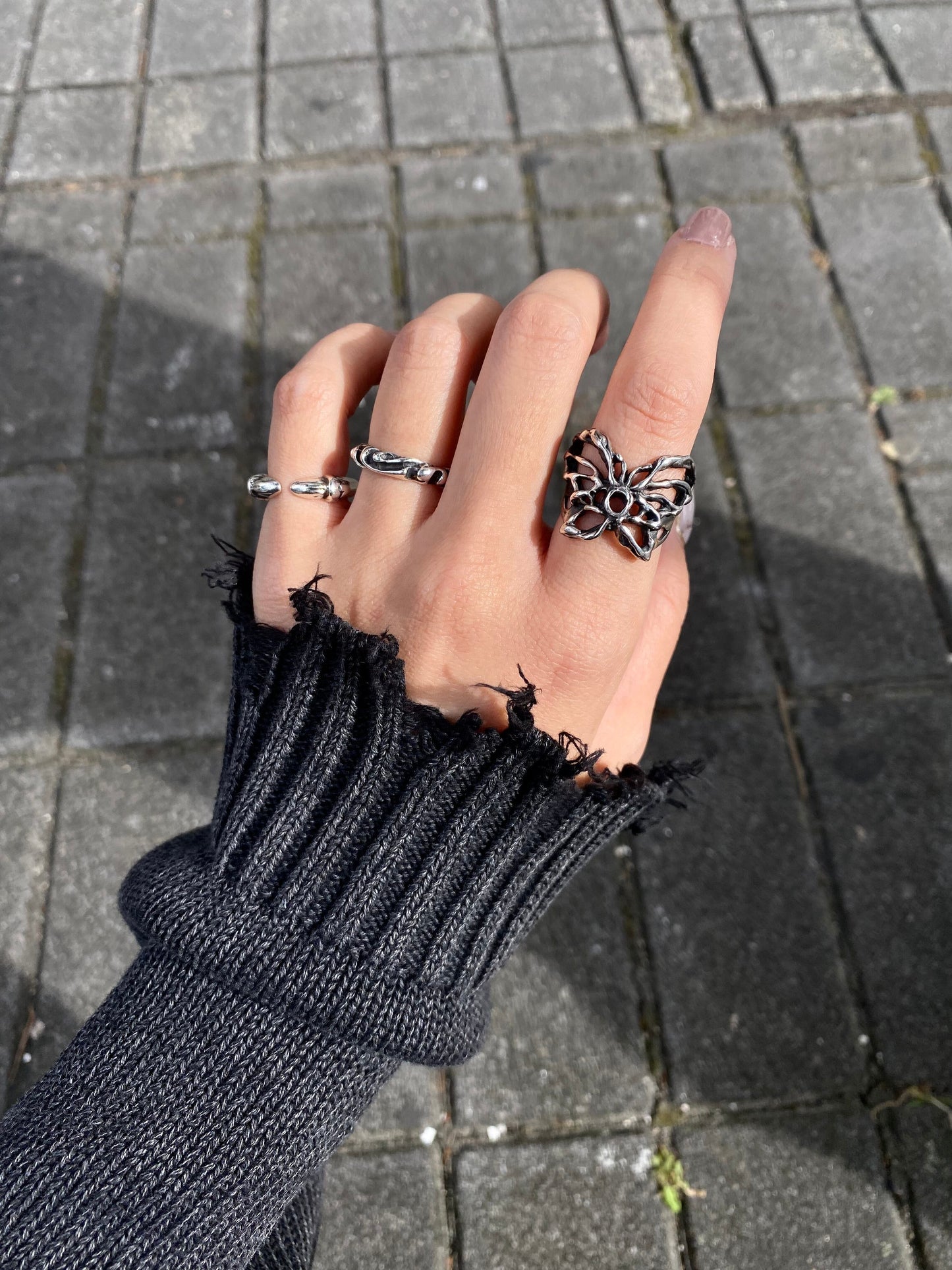 【GODSIZE ゴッドサイズ】GS-211R TWIN CLAW RING ツインクロウ リング