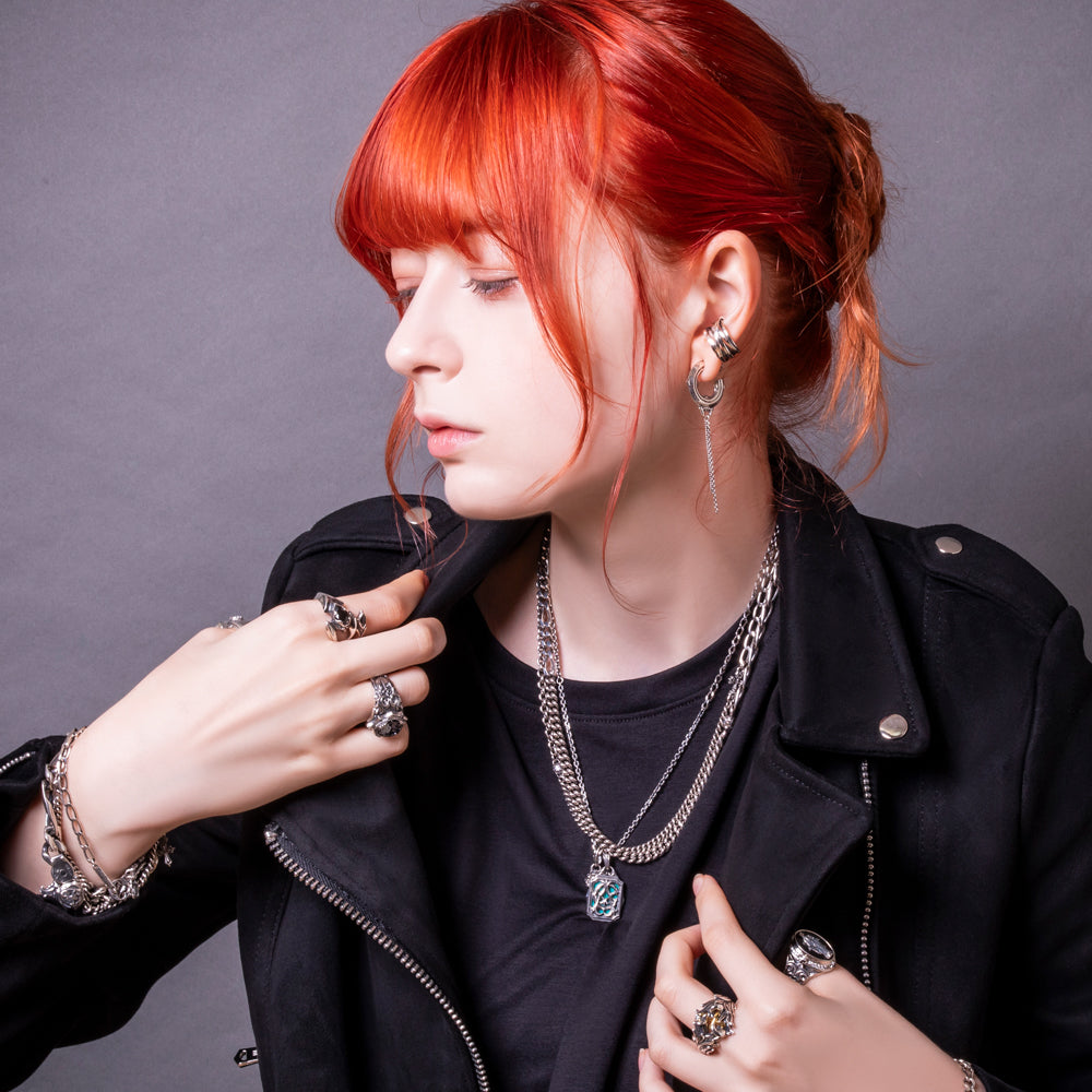 【Artemis Classic アルテミスクラシック】 ACP0377 ダブルモノグラムペンダント 50cmマルチデザインチェーン