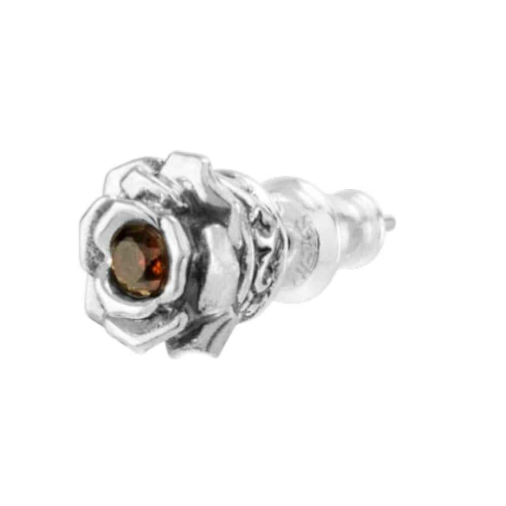 Artemis Kings AKE0078 Crimson Rose Stud Silver Earring (Single)