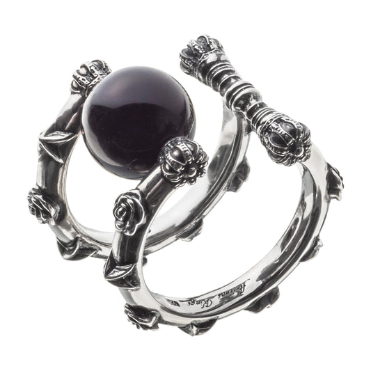 【Artemis Kings アルテミスキングス】AKE0130 オニキスローズスターイヤーカフ