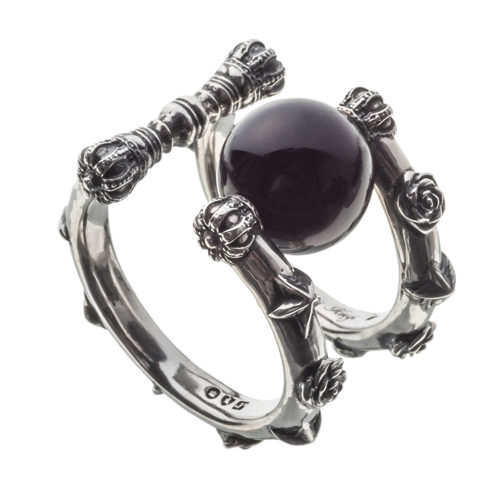 【Artemis Kings アルテミスキングス】AKE0130 オニキスローズスターイヤーカフ