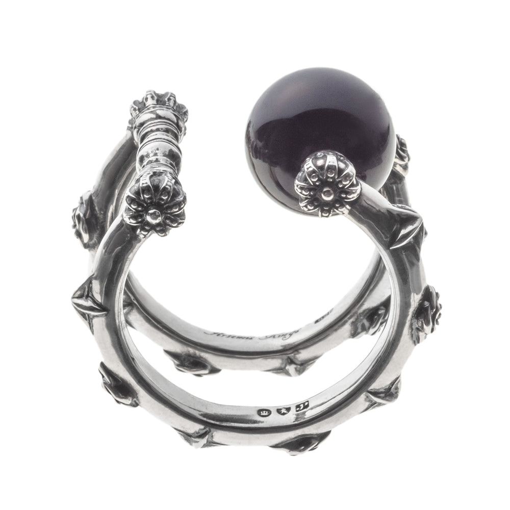 【Artemis Kings アルテミスキングス】AKE0130 オニキスローズスターイヤーカフ