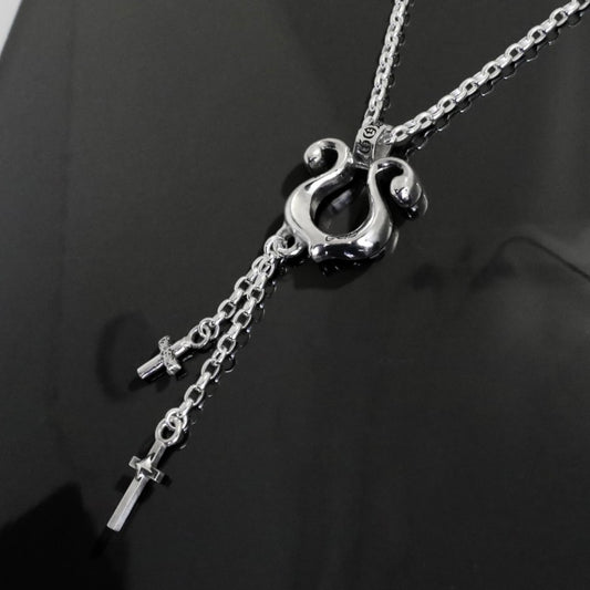 2026AW先行予約【GODSIZE ゴッドサイズ】GS695PD RHYTHMIC HORSESHOE:LARGE with CROSS