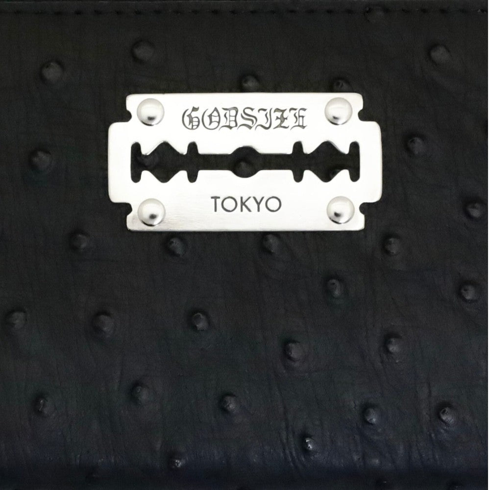 2026AW受注商品【GODSIZE ゴッドサイズ】GODSIZE OSTRICH LEATHER ROUND ZIP LONG WALLET / オーストリッチレザー ラウンドジップロングウォレット