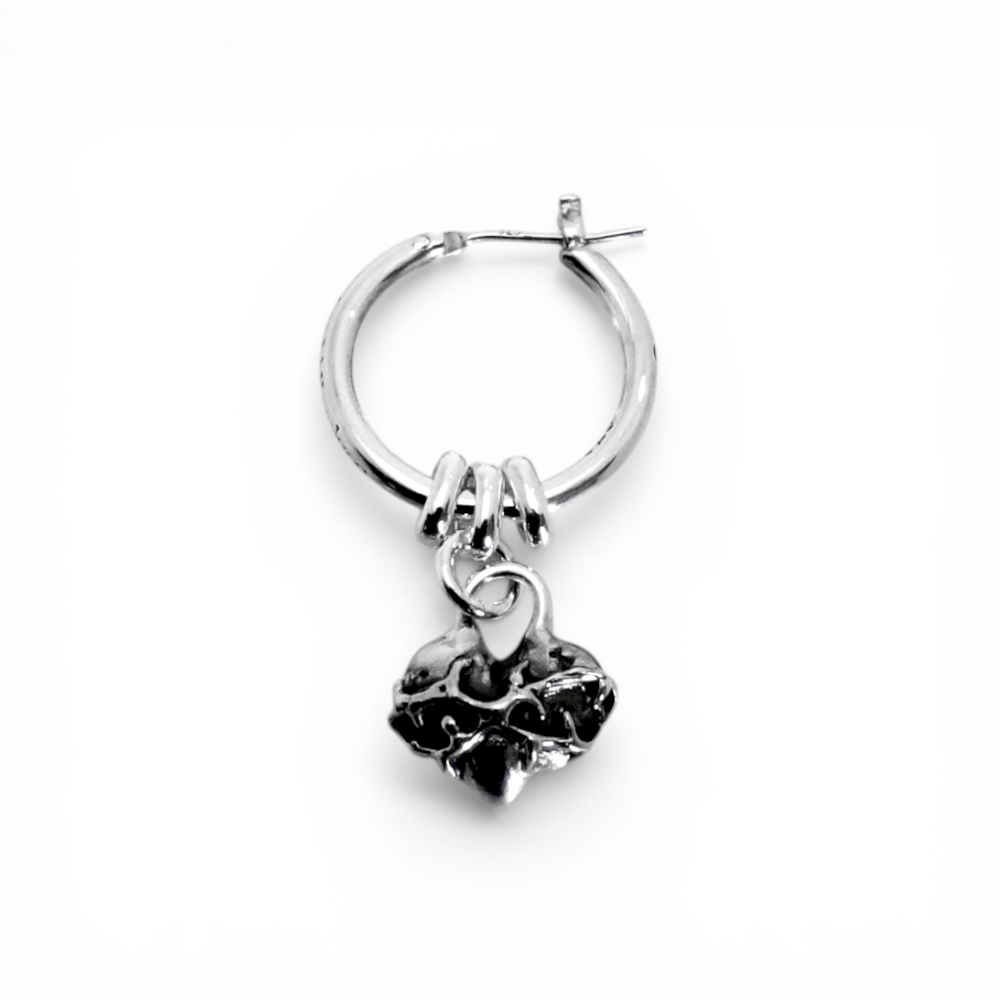 【GODSIZE ゴッドサイズ】 THIN HOOP with OVAL & HEART/1.8mm
