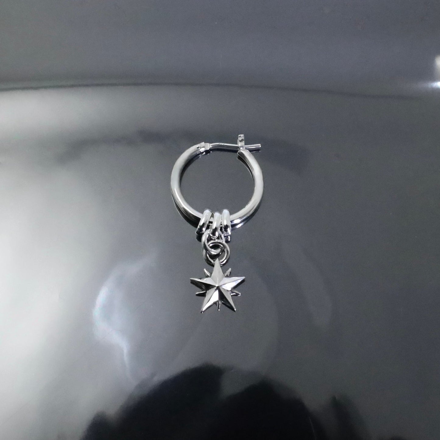 【GODSIZE ゴッドサイズ】 THIN HOOP with OVAL & 10P STAR/1.8mm