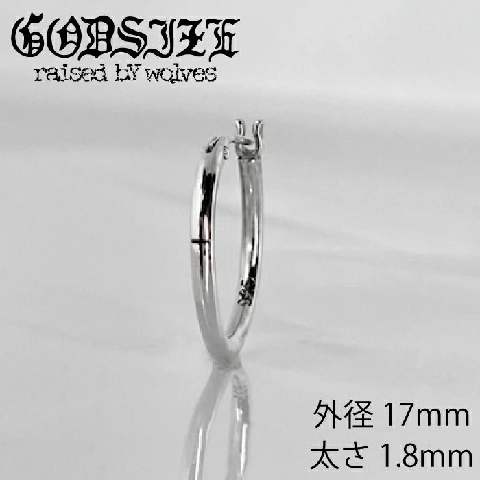 【GODSIZE ゴッドサイズ】CROSS THIN HOOP クロス シンフープ/1.8mm