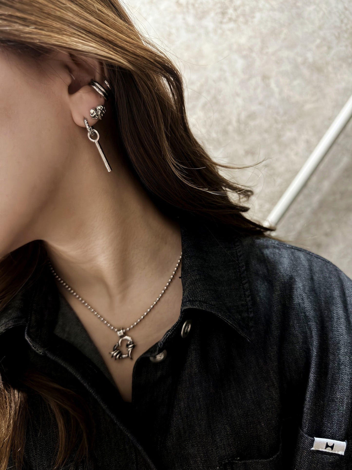【GODSIZE ゴッドサイズ】GS-STD-008 HEART STUD/ハートスタッド